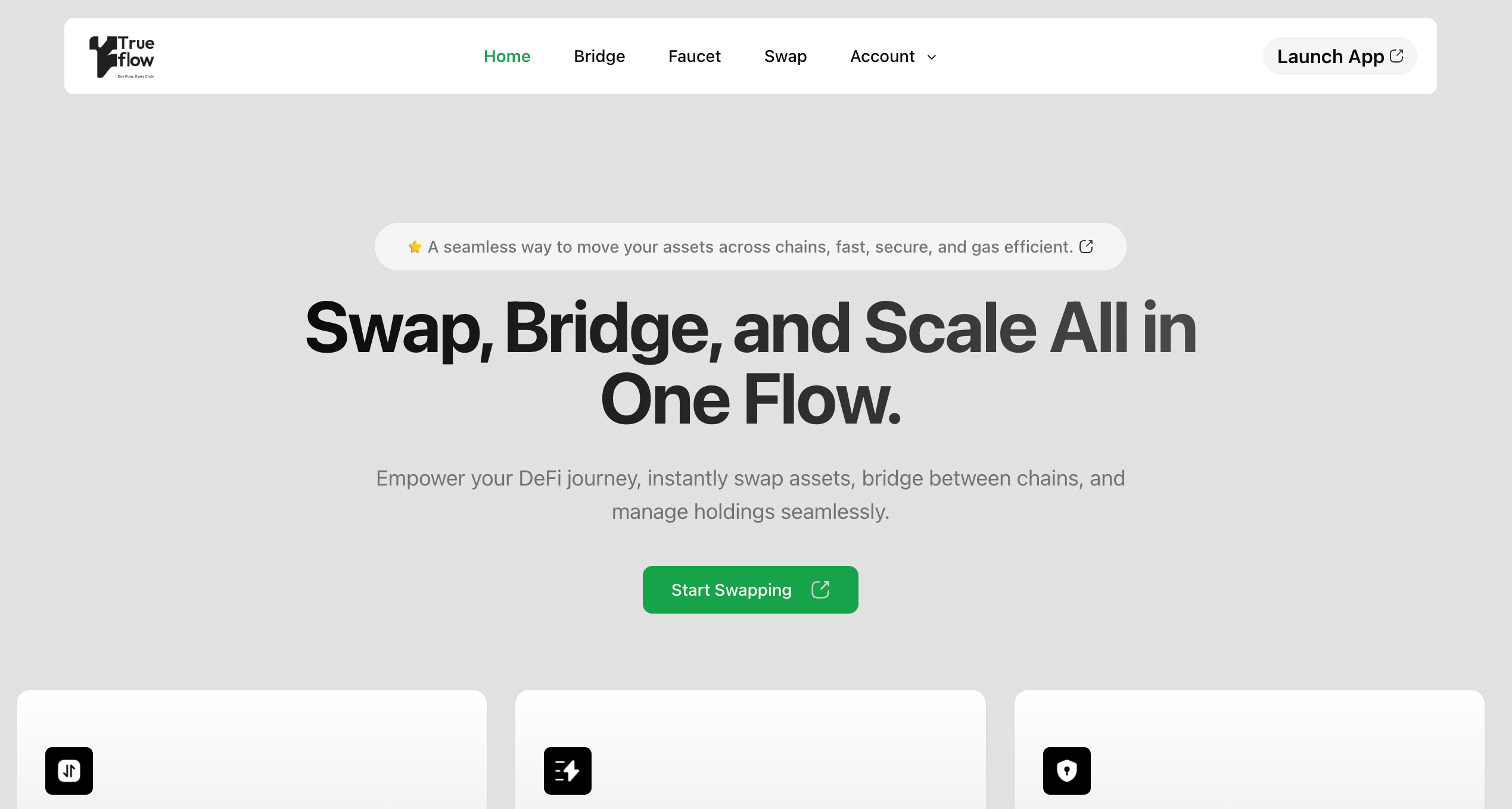 TrueFlow website project